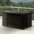 thumbnail image 1 of Nuu Garden Fire Pit Cover Rectangular Water-Resistant Oxford Fabric with PVC Coating 43'' L x 24'' W x 25'' H Outdoor Fire Pit Table Cover for Rectangular Fire Pit, Black, 1 of 9