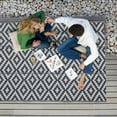 thumbnail image 1 of Nuu Garden Grey Geometric Outdoor Rug, 6' x9', Indoor/Outdoor Area Rugs, Reversible, Grey and Beige, 1 of 5