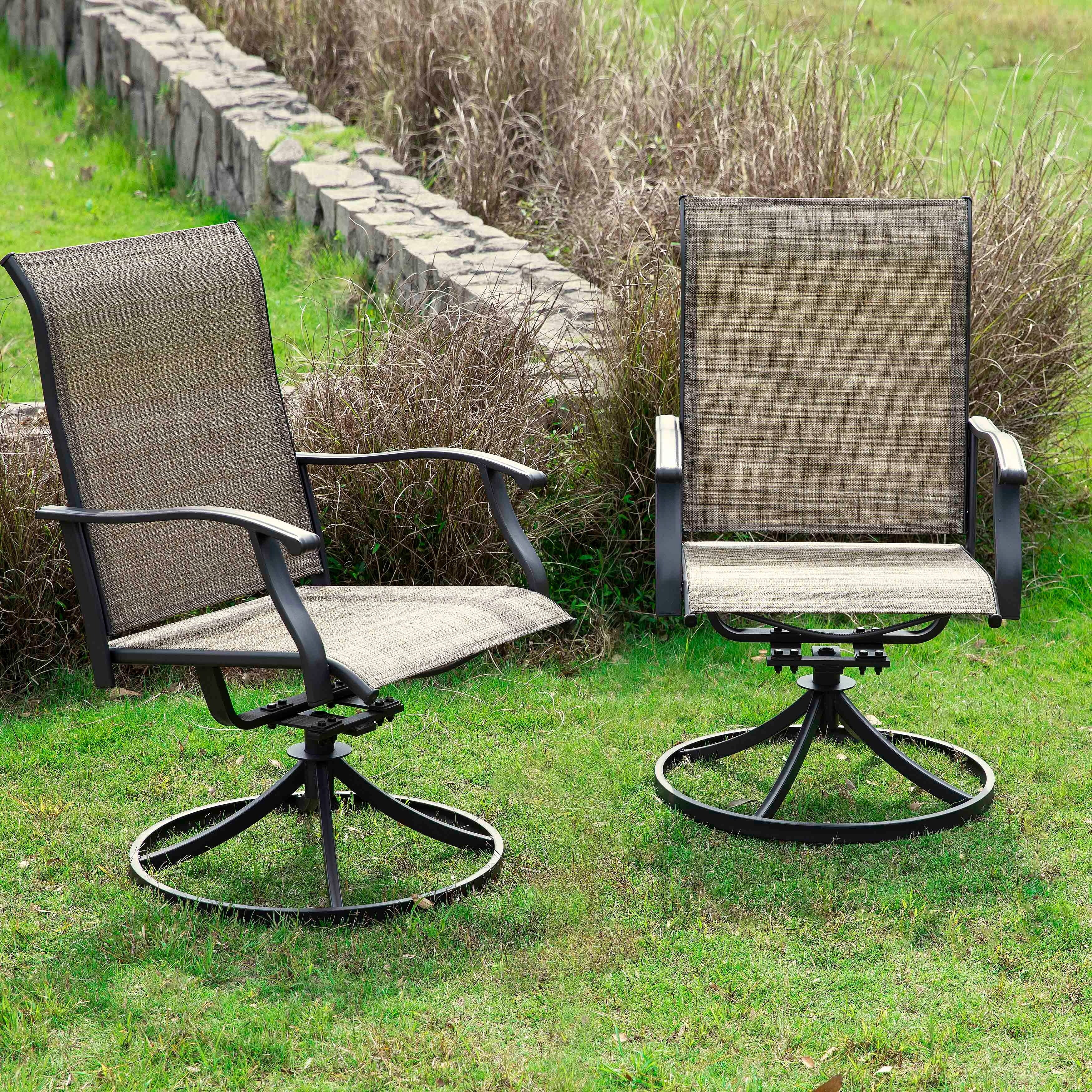 Nuu Garden Outdoor 2-Piece Swivel Rocking Patio Chair Set Nuu Garden Outdoor 2-Piece Swivel Rocking Patio Chair Set