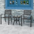thumbnail image 1 of Nuu Garden Outdoor Patio Bistro Set, 2 Bistro Chairs and 20 Inch Round Bistro Table, Powder-Coated Finish and Iron Frame, for Outdoor and Indoor Space, Patio, Deck, Garden, Backyard, Balcony, Black, 1 of 10