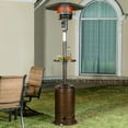 thumbnail image 1 of Nuu Garden Outdoor Propane Gas Patio Heater with Wheels, Patio Heater with Liftable Drink Stand for Patio, 304 Stainless Steel Burner, Backyard, Garden, Porch, Brown, 1 of 10