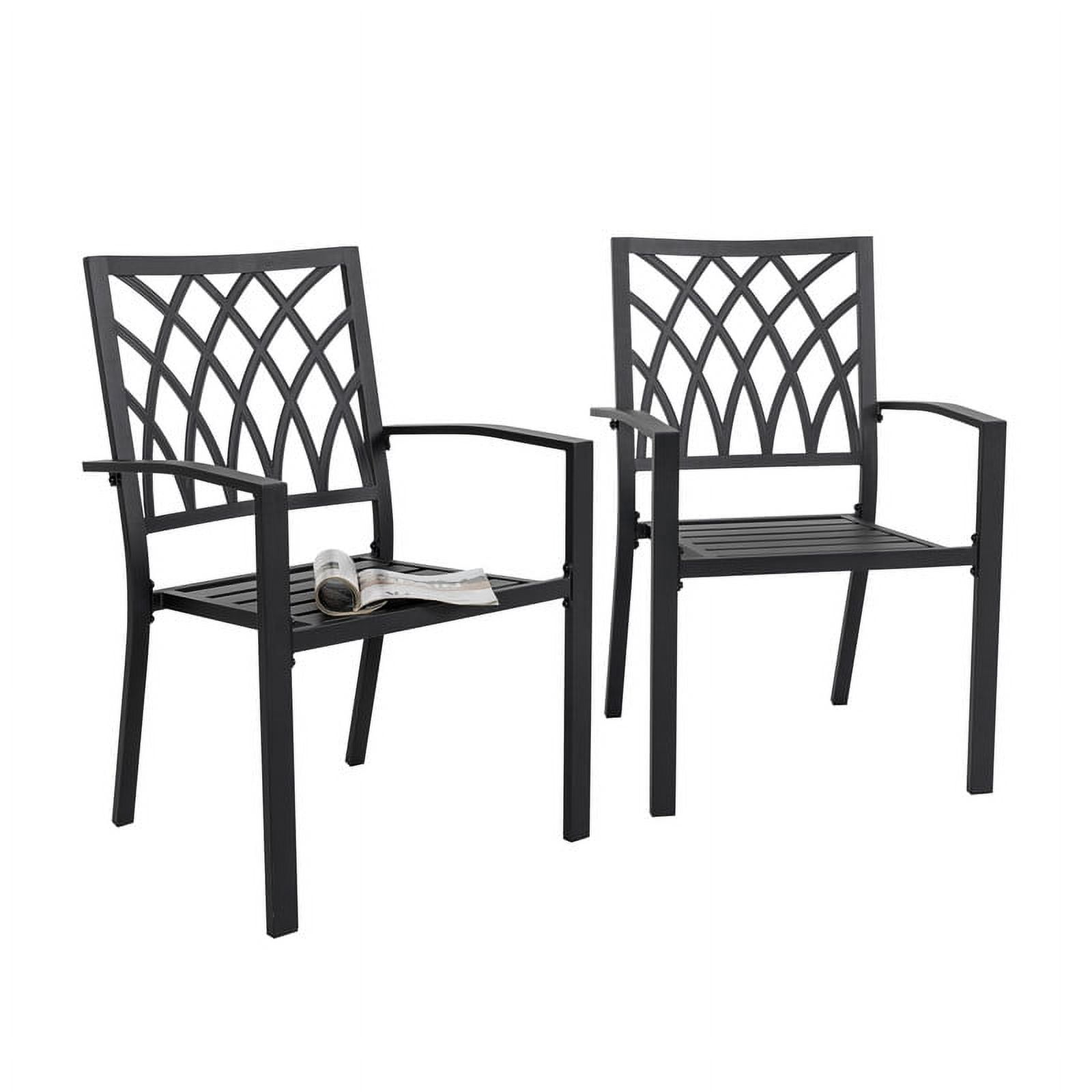 Nuu Garden Set of 2 Outdoor Dining Chairs,Patio Dining Armchairs for