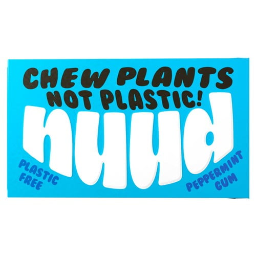 Nuud Plastic Free, Sugar Free Peppermint Chewing Gum 18g, British Import (Pack of 6)