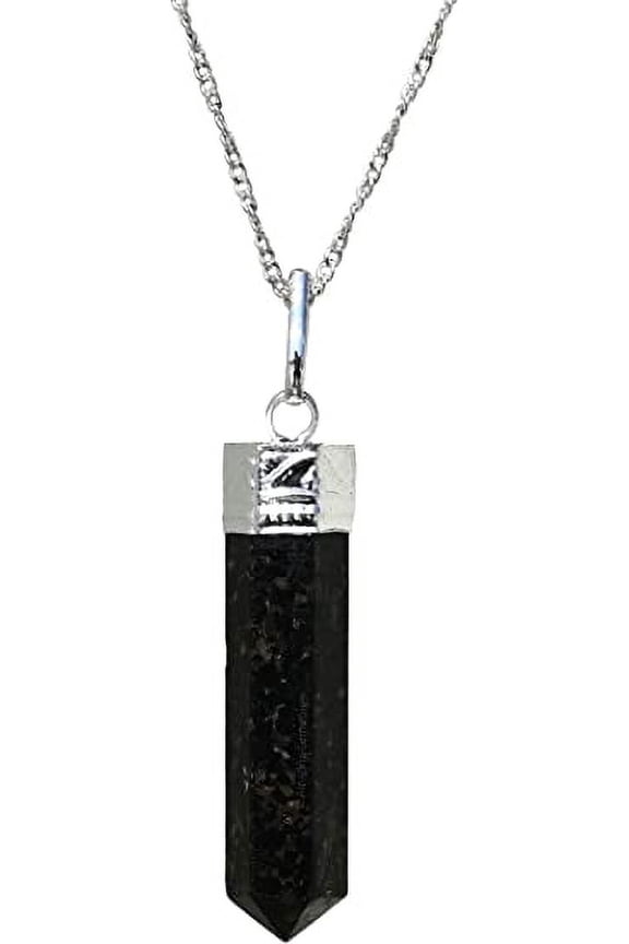Nuummite Crystal Point Pendant Necklace