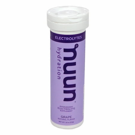 Nuun Sport Hydration, Effervescent Electrolyte Drink Tablets, Grape, 10 Tablets