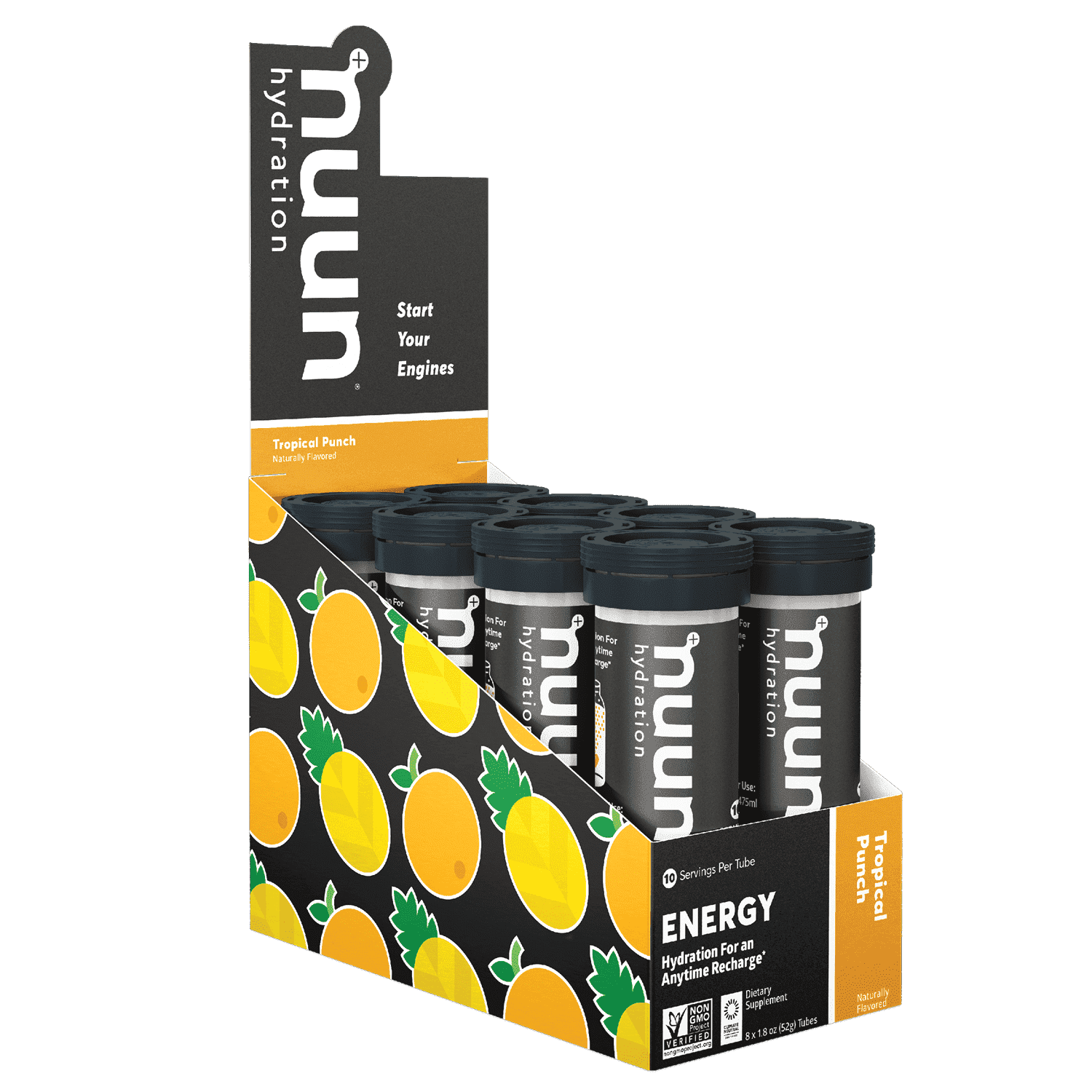 Nuun Energy: Electrolyte Drink Tablets, Caffeine, B Vitamins, Ginseng, Tropical Punch, 8-Pack