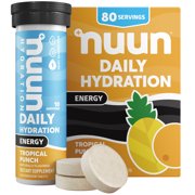 Nuun Energy Electrolyte Drink Tablets, Caffeine, B Vitamins, Ginseng, Tropical Punch, 8-Pack