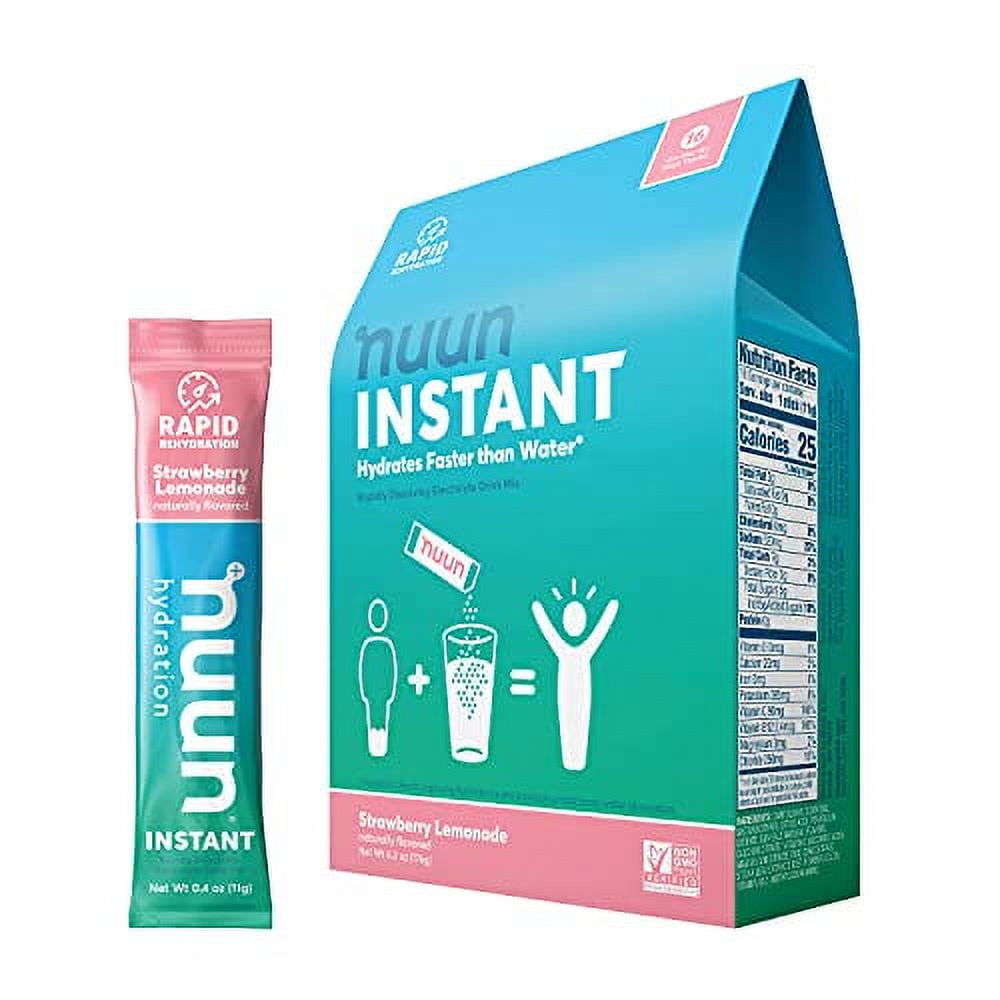 Nuun Instant Electrolyte Powder Packets for Rapid Hydration, Strawberry