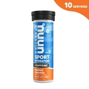 Nuun Sport +Caffeine Hydrating Drink Tablets, Mango Orange, 10 Tablets