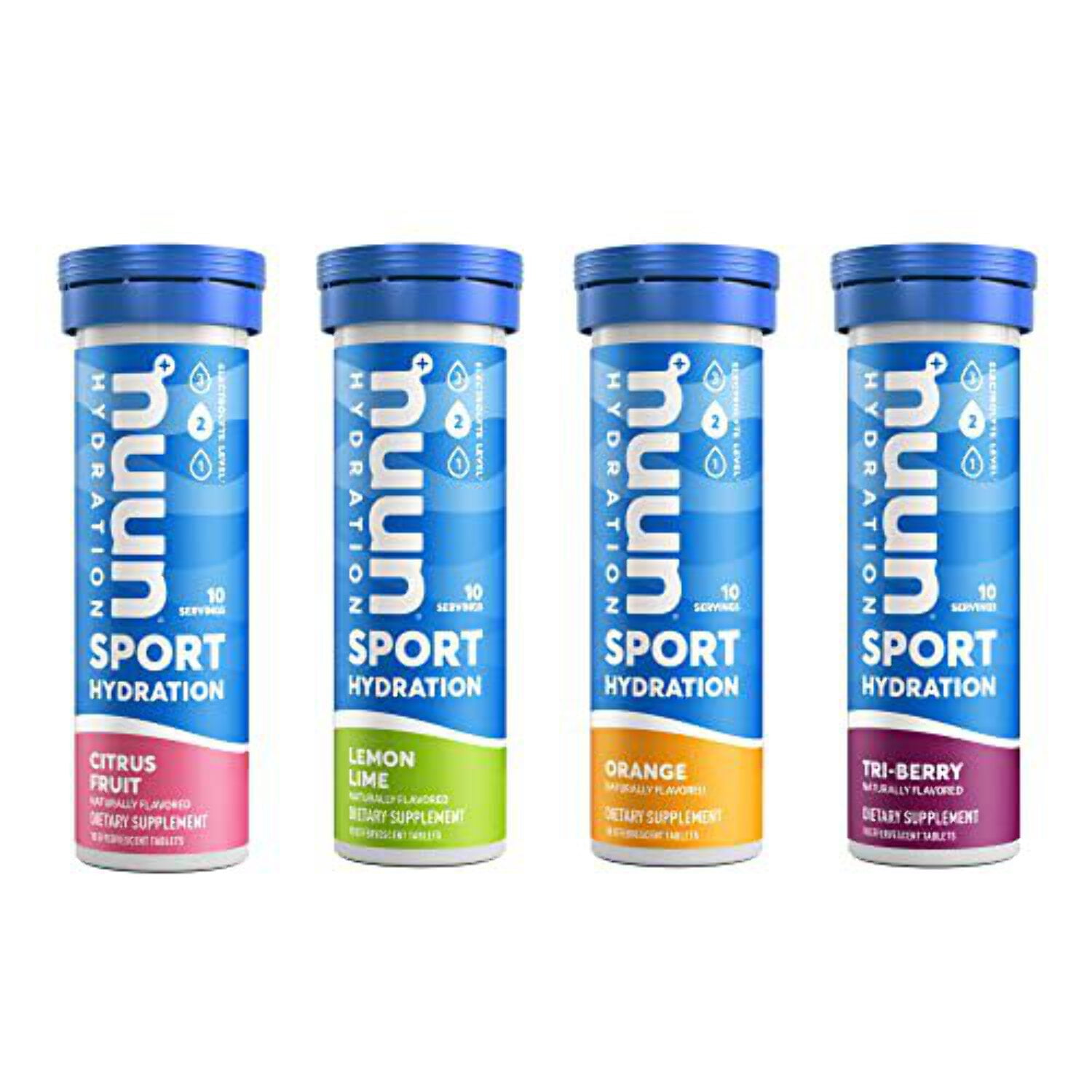 Nuun Sport Electrolyte Drink Tablets, Citrus Berry Mixed Box, 4 Tubes (40 Servings)