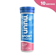 Nuun Sport Electrolyte Tablets for Proactive Hydration, Citrus Fruit, 10 Count Tube