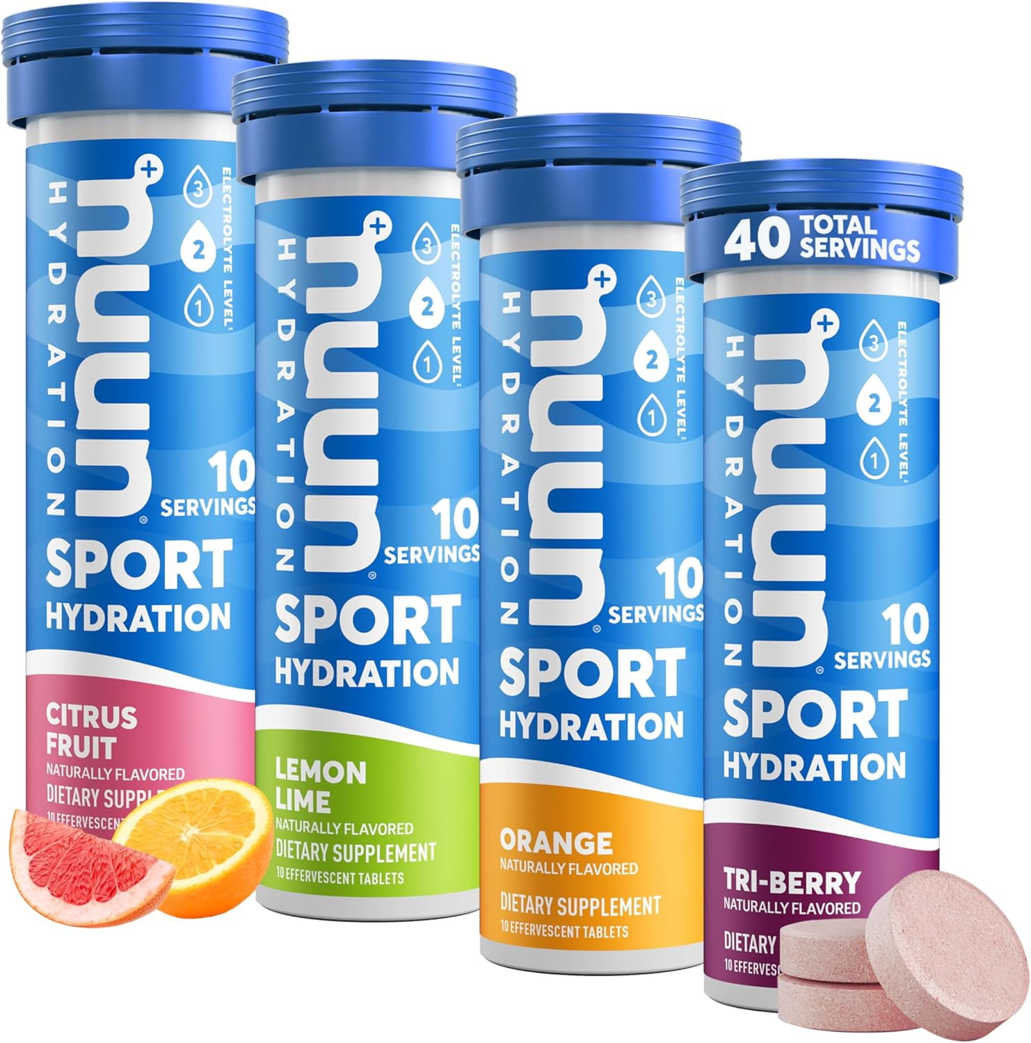 Nuun Sport Electrolyte Tablets for Proactive Hydration, Mixed Citrus ...