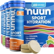 Nuun Sport Electrolyte Drink Tablets, Citrus Berry Mixed Box, 4 Tubes 40 Servings