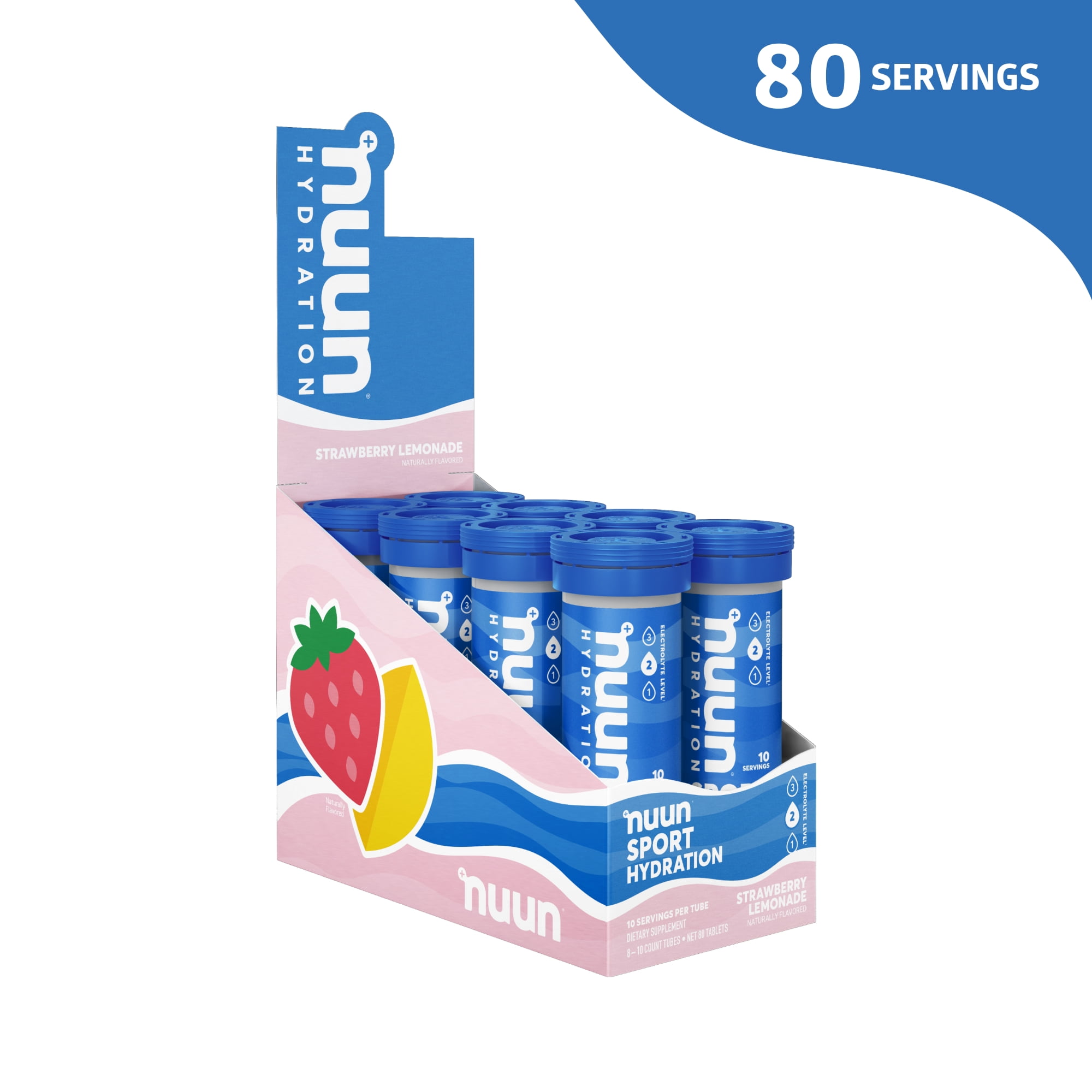 Nuun Sport Electrolyte Tablets for Proactive Hydration, Strawberry