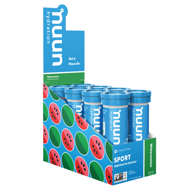 Nuun Sport Electrolyte Tablets for Proactive Hydration, Watermelon, 8 - 10 Count Tubes