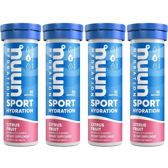 Nuun Sport Hydration & Electrolyte Replacement Tablets - Citrus Fruit Size: 4-Pack