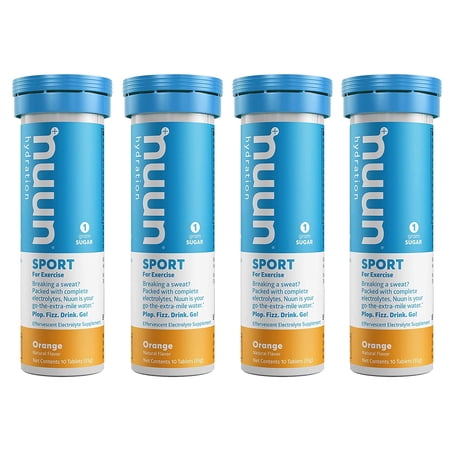 Nuun Sport Hydration & Electrolyte Replacement Tablets - Orange Size: 4-Pack