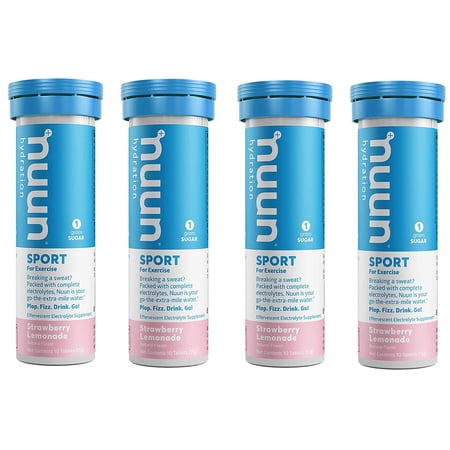 Nuun Sport Hydration & Electrolyte Replacement Tablets - Strawberry Lemonade Size: 4-Pack
