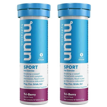 Nuun Sport Hydration & Electrolyte Replacement Tablets - Tri Berry Size: 2-Pack