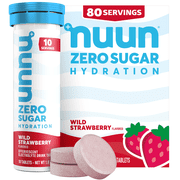 Nuun Zero Sugar Hydration Electrolyte Tablets- Wild Strawberry 80 Total Servings