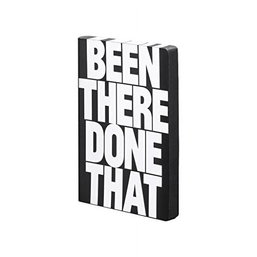 Nuuna Graphic L"Been There Done That" Smooth Bonded Leather Notebook - Black