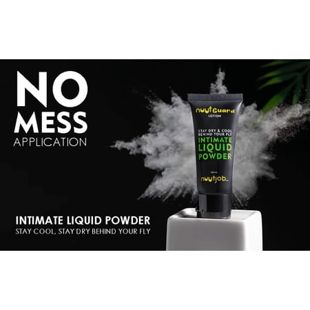 Nuutguard Anti Chafe Intimate Liquid Powder (3.4 fl oz), with Linalool and White Lotus Extract | Ball Deodorant, Antiperspirant