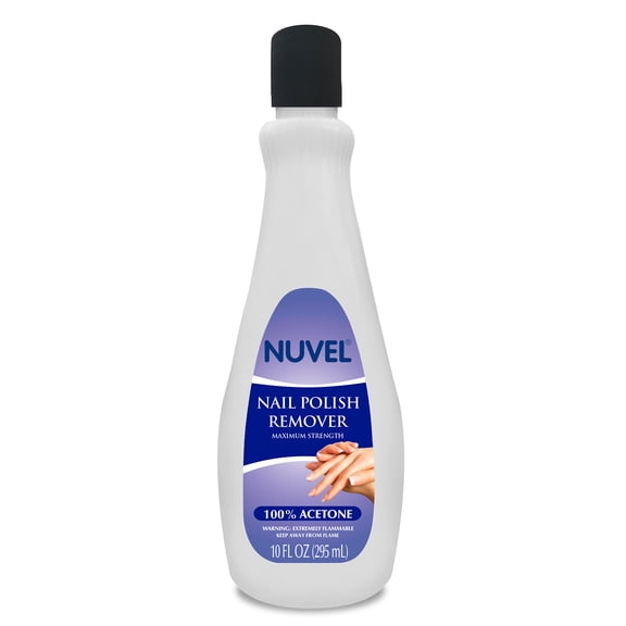 Nuvel 100% Acetone Nail Polish Remover 10 fl oz Bottle