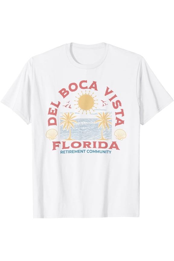 Nuvello Del Boca Vista Retro Sunset Florida Vintage T-Shirt Full Size S-5XL