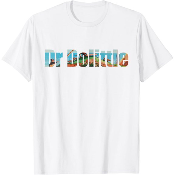 Nuvello Dr Dolittle Text Silhouette T-Shirt Full Size S-5XL