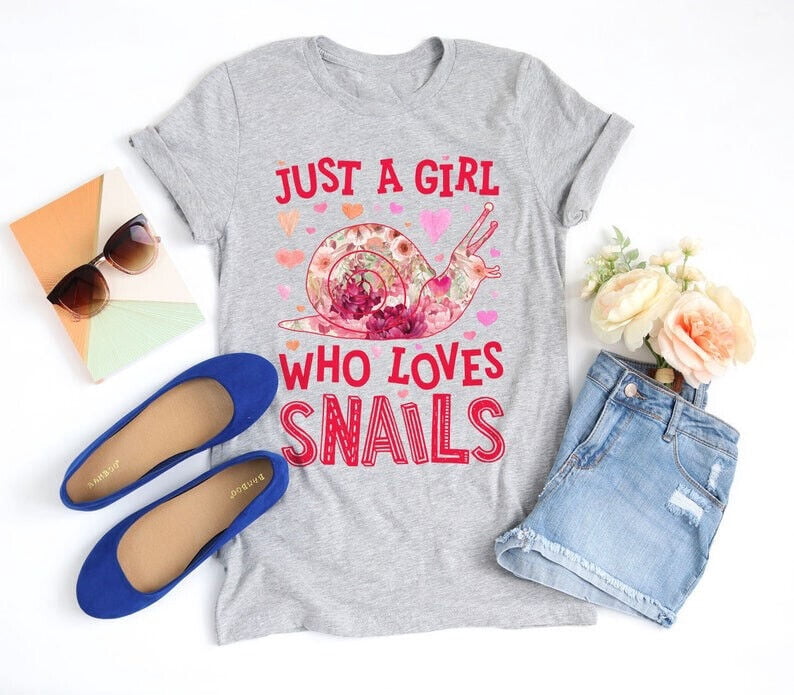 MEIKIUP Schnecken-Liebe Kosmetiktasche – Mit Spruch 'Just A Girl Who Loves Snails', Wasserabweisend, 23,5x17 Cm, Als Geschenk