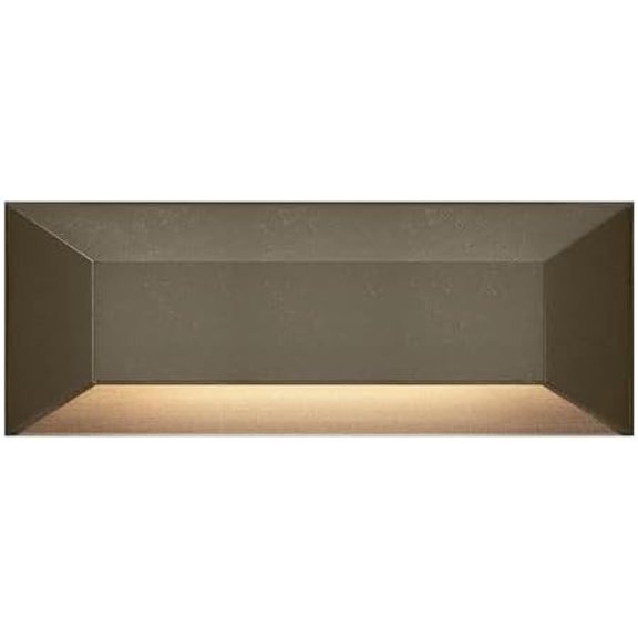 Nuvi Large Horizontal Rectangular Deck Sconce, Vinyl Alloy, Integrated LED, ADA, Mounts Flush, Bronze Finish$$Tools & Hardware Other