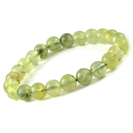 Nuvin Prehnite Natural Gemstone Bracelet with Lab certificate for Vastu Feng Shui Chakra Aura Personal Reiki Healing Crystals