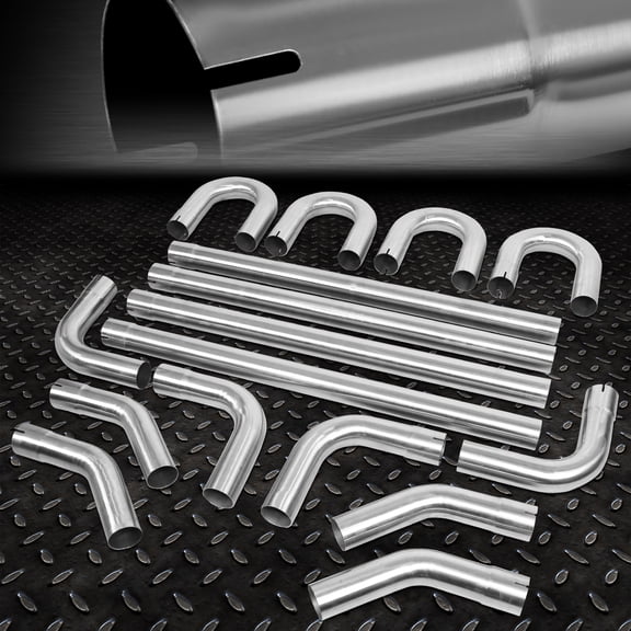 Nuvision 16PCS 3"OD DIY CUSTOM S.STEEL MANDREL EXHAUST TUBING BEND STRAIGHT PIPE KITS
