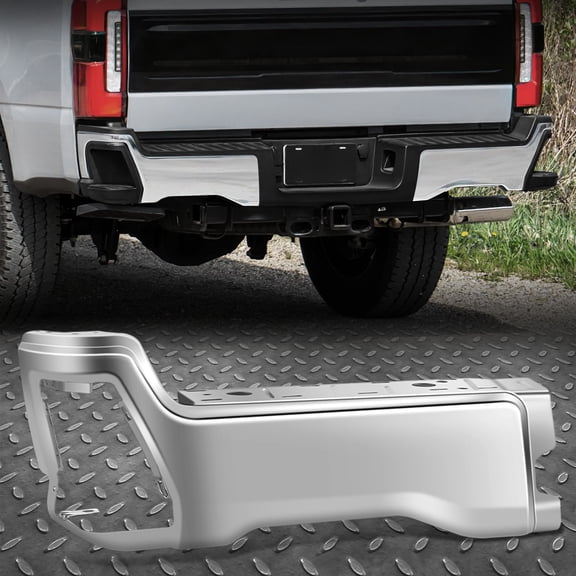 Nuvision Driver Side Chrome Rear Bumper End Cap for 23-25 F250 F350 SD w/o Sensor Holes