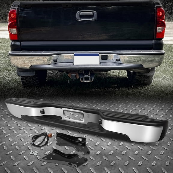 Nuvision For 99-07 Chevy Silverado GMC Sierra 1500 2500 Chrome Complete Rear Step Bumper