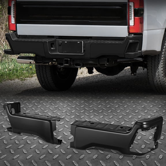 Nuvision Left+Right Rear Bumper End Cap for 23-25 Ford F250 F350 F450 SD w/o Sensor Holes