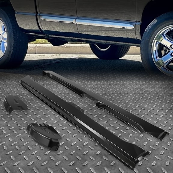 Nuvision Left & Right Slip On Rocker Panels for 02-09 Dodge Ram 1500 2500 3500 Quad Cab