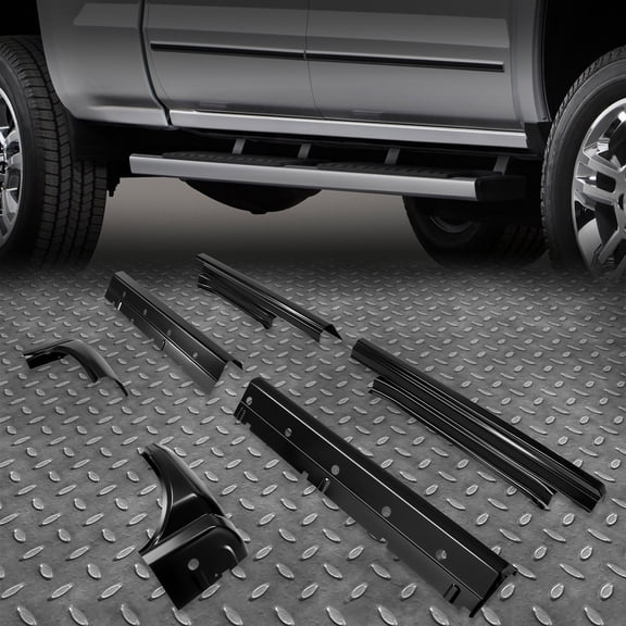 Nuvision Left & Right Slip On Rocker Panels for 14-19 Chevy Silverado GMC Sierra Crew Cab