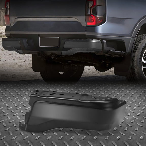 Nuvision Pair Right Side Rear Bumper End Cap w/o Park Sensor Holes for 19-23 Ford Ranger