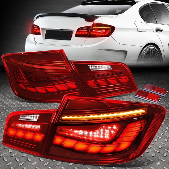 Nuvision Sequential Signal Start Up LED DRL Tail Light Brake Lamp for 11-16 BMW F10, Red