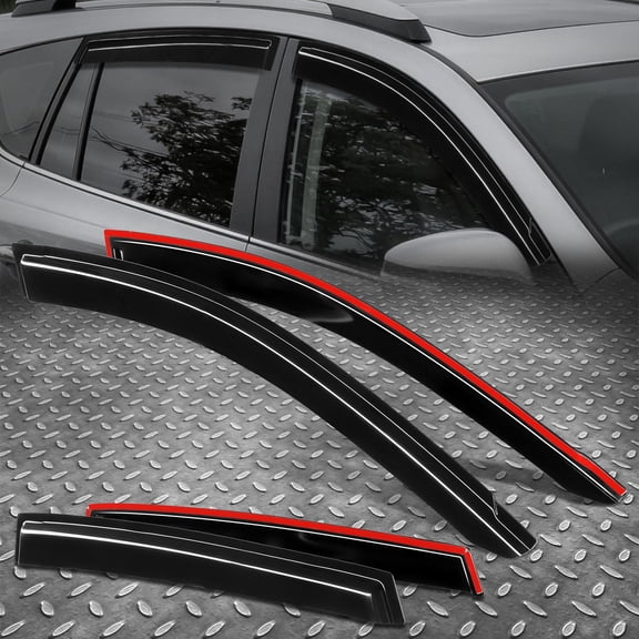 Nuvision Tape-On Window Visor Vent Shade Sun Rain Guard Deflector for 13-18 Toyota Rav4
