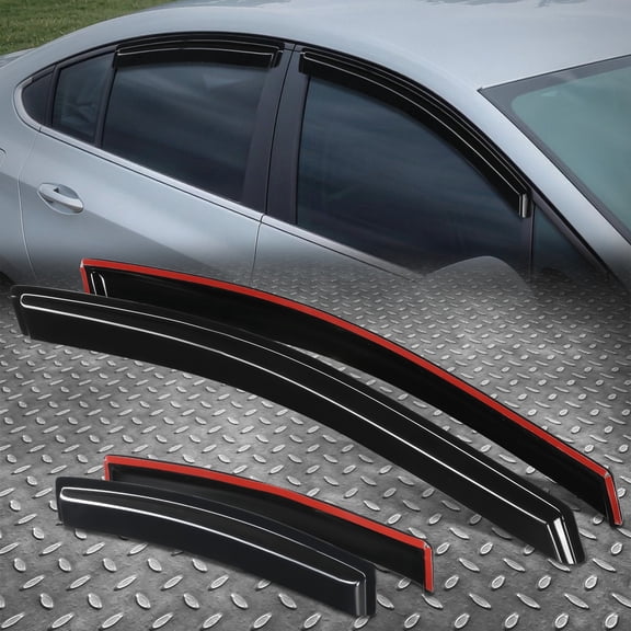 Nuvision Tape-On Window Visor Vent Shade Sun Rain Guard Deflector for 16-19 Chevy Cruze