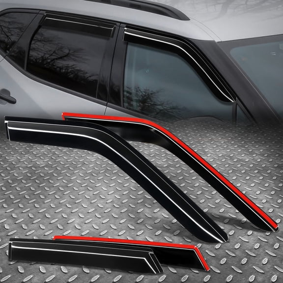 Nuvision Tape-On Window Visor Vent Shade Sun Rain Guard Deflector for 19-25 Chevy Blazer