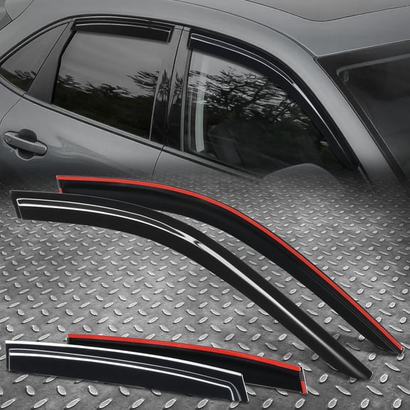 Nuvision Tape-On Window Visor Vent Shade Sun Rain Guard Deflector for 23-25 Honda HR-V