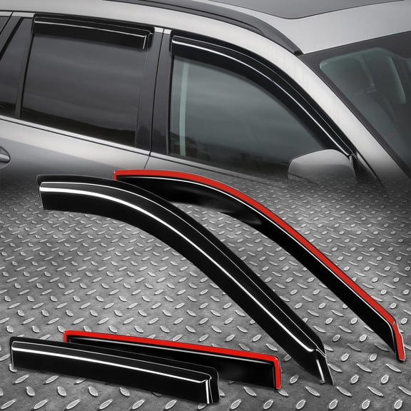 Nuvision Tape-On Window Visor Vent Sun Rain Guard Deflector for 10-14 Subaru Outback