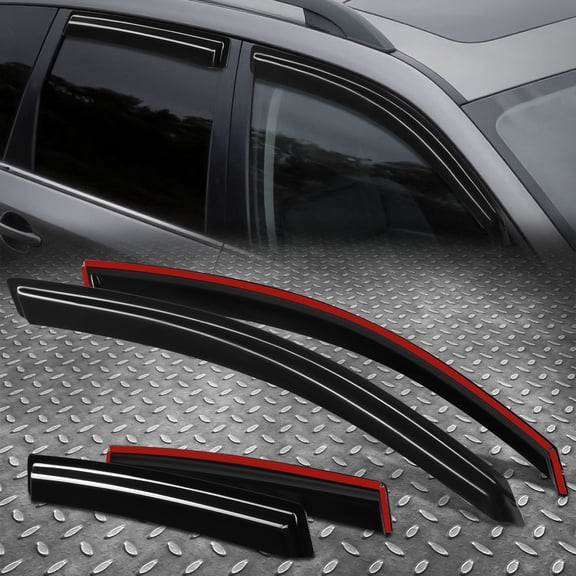 Nuvision Tape-On Window Visor Vent Sun Rain Guard Deflector for 14-18 Subaru forester