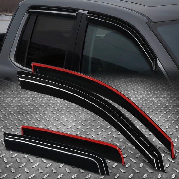 Nuvision Tape-On Window Visor Vent Sun Rain Guard Deflector for 17-25 Honda Ridgeline