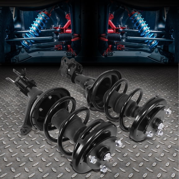 Nuvision for 02-06 Honda CR-V Steel Pair Front Complete Strut & Coil Spring Assembly