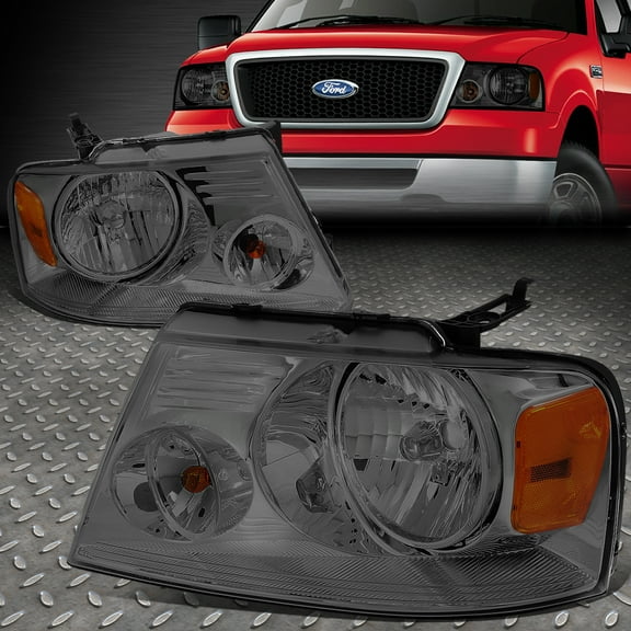 Nuvision for 04-08 Ford F150 06-08 Lincoln Mark LT Smoked Lens Halogen Headlights