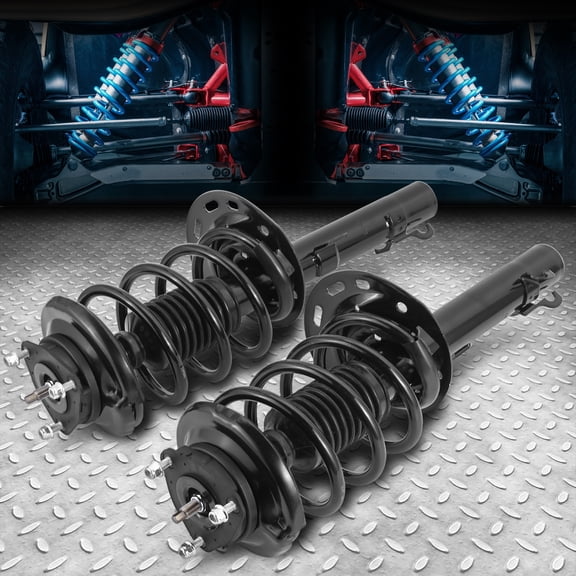 Nuvision for 06-11 Ford Focus Steel Pair Front Complete Strut & Coil Spring Assembly